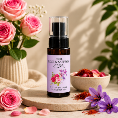Pure Rose and Saffron Mist: A Radiant Elixir for Your Skin