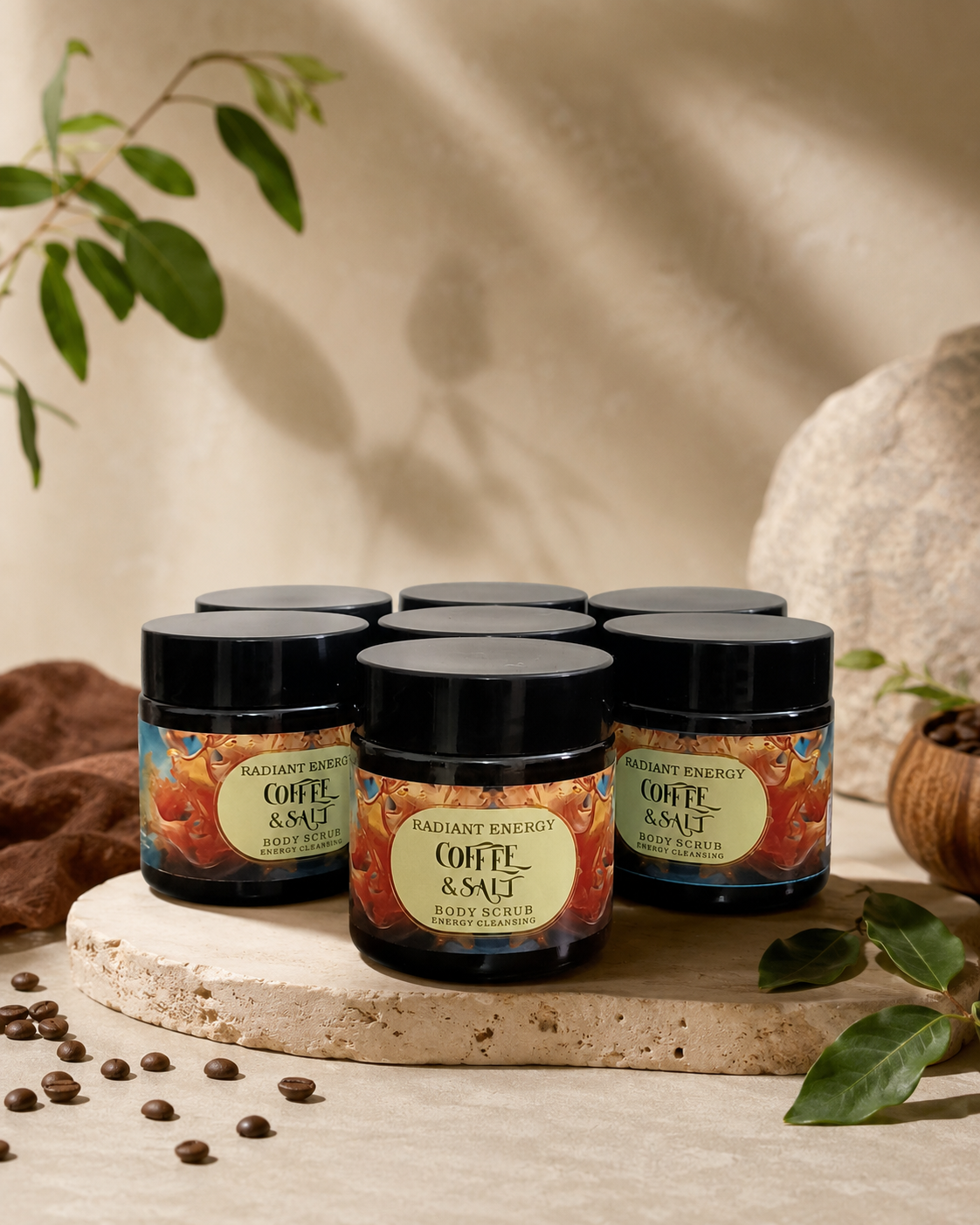 Radiant Energy: Coffee & Salt Body Scrub for Energy Cleansing - Image 2